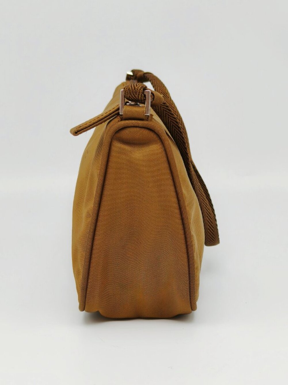 PRADA Vintage Nylon Mini Shoulder Bag Brown Accessory Pouch 2000s Y2K - Picture 9 of 14